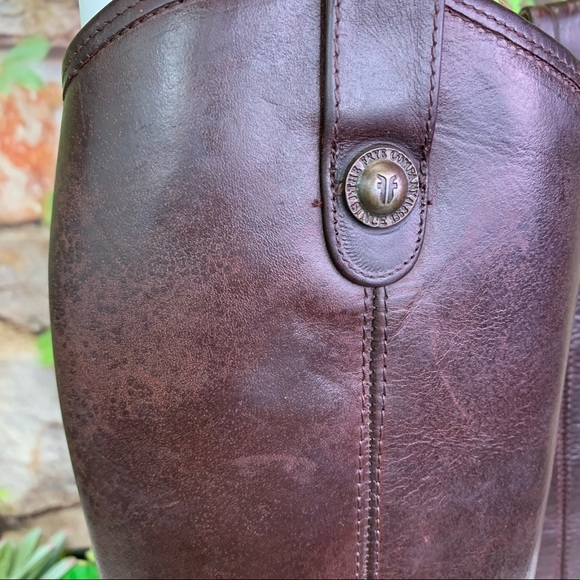 FRYE Cordovan Melissa Leather Button Boots, 7B - Picture 13 of 15